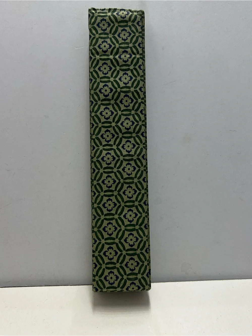 Vintage Chopstick Set Cloisonné Floral with Original Box 2 Sticks